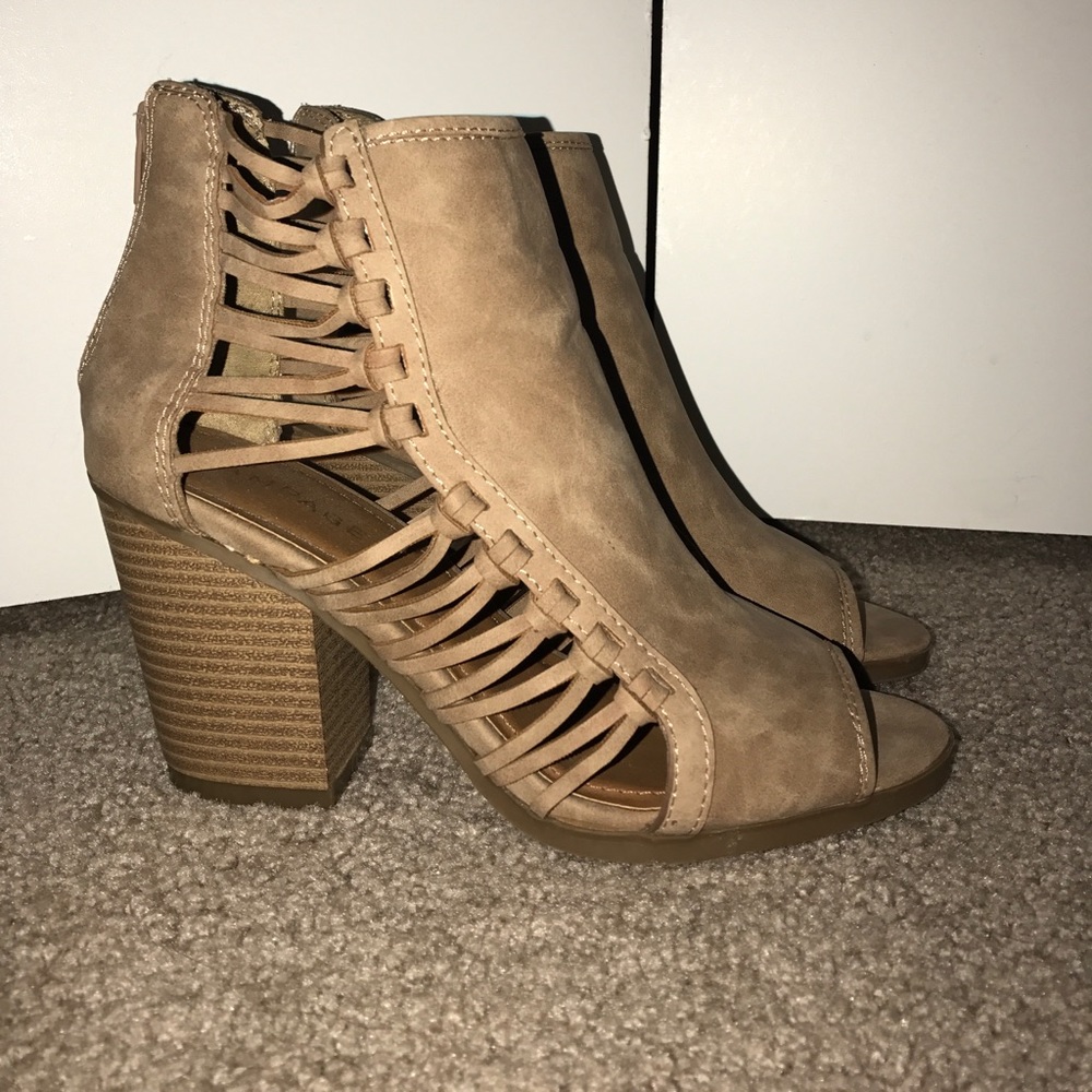 Tan booties