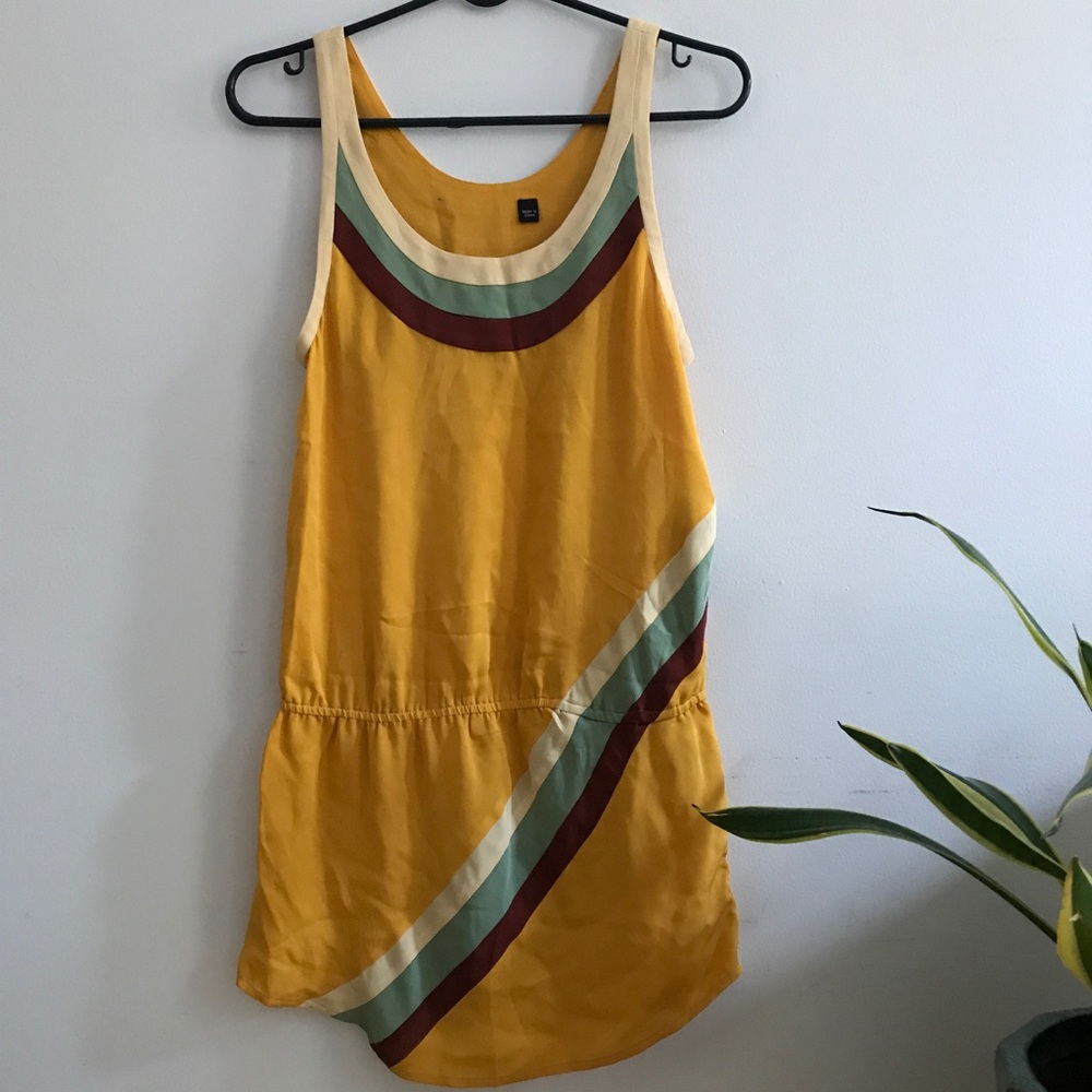 Silk mustard yellow top