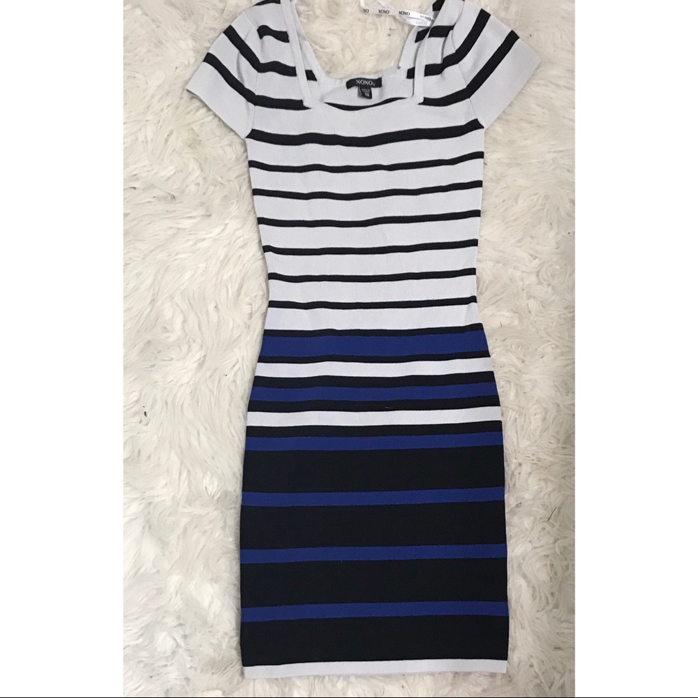 Xs blue and white striped mini dress.