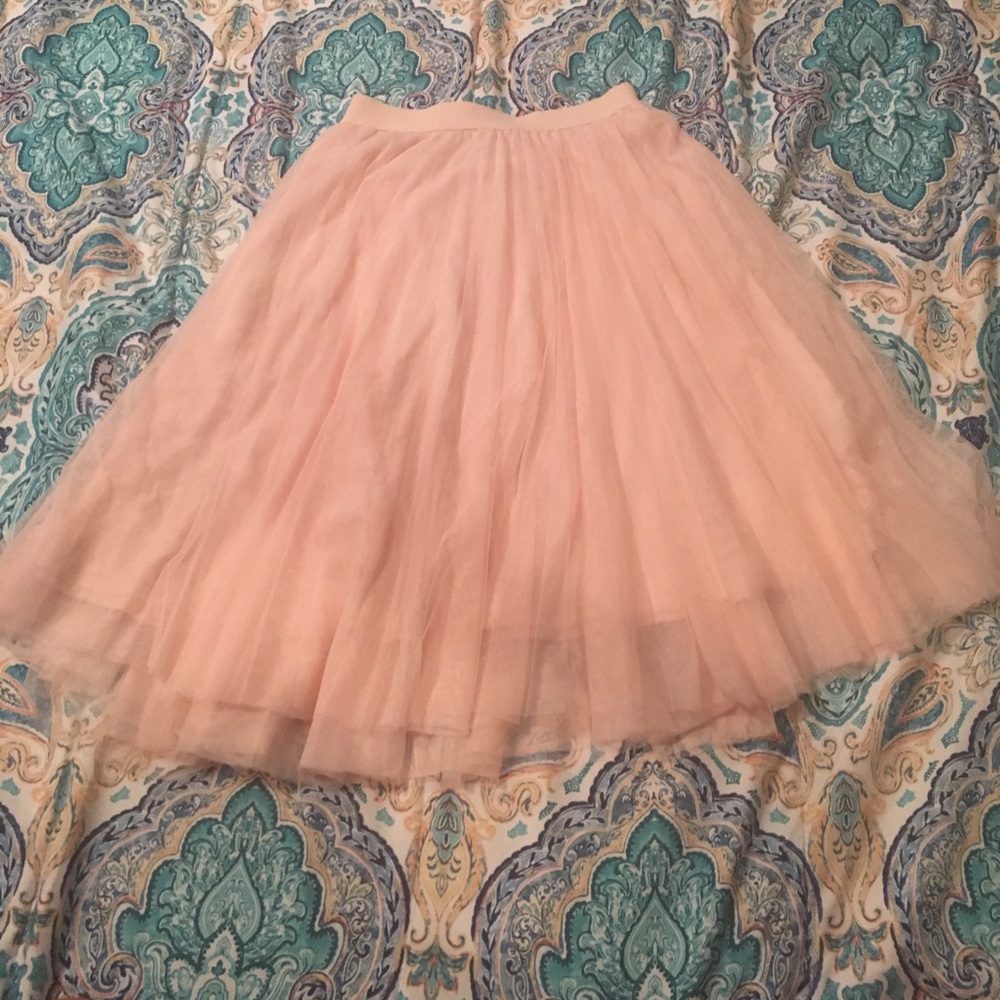 Pink tulle skirt