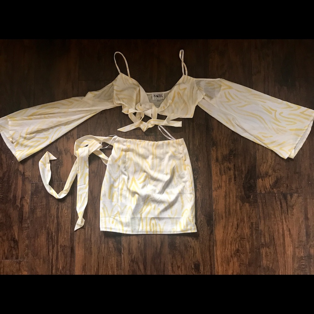 Sabo Skirt Yellow Print Set