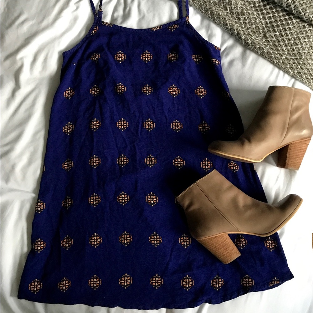 Like New Mossimo Dark Blue Flowy Dress, XS