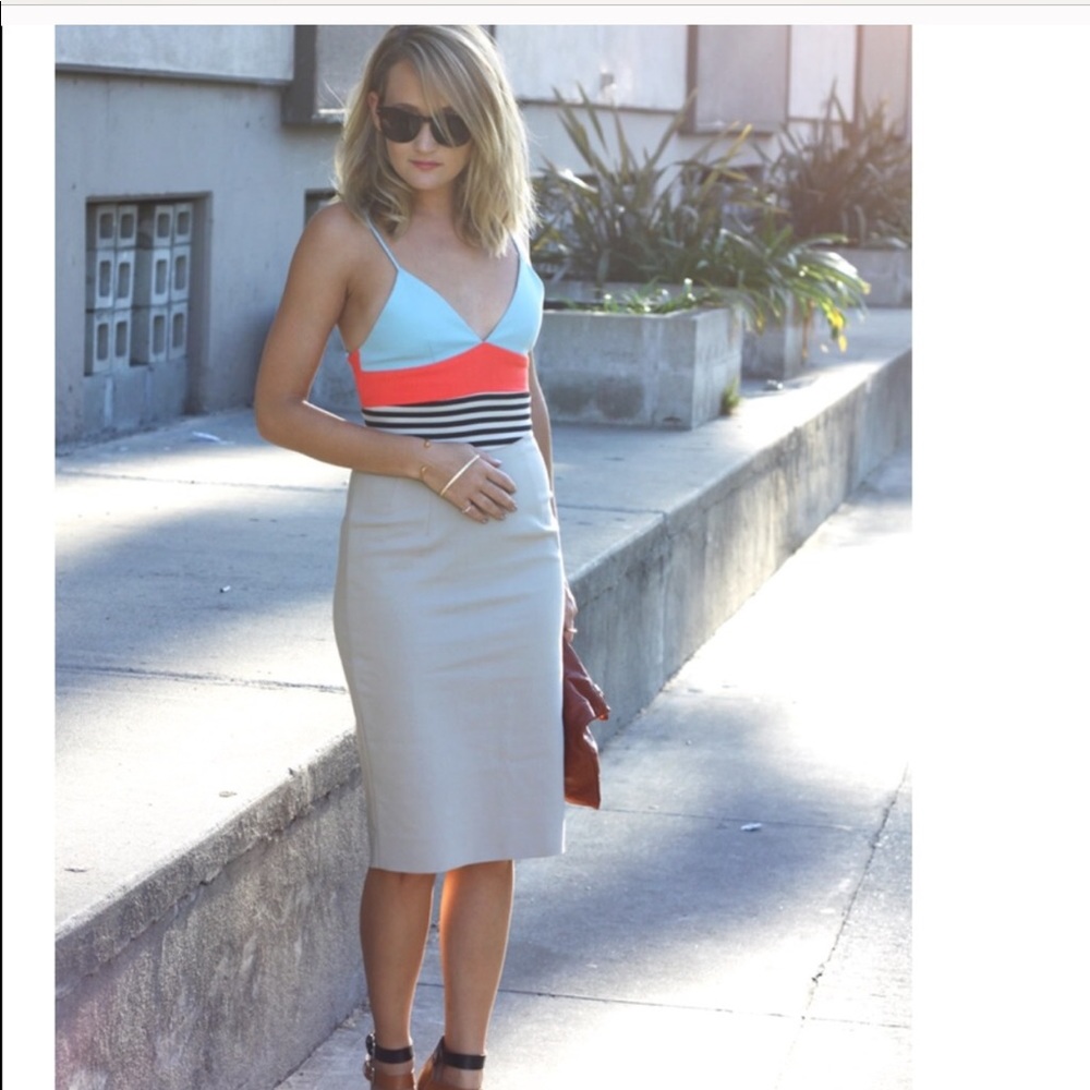 L'Agence colorblock dress