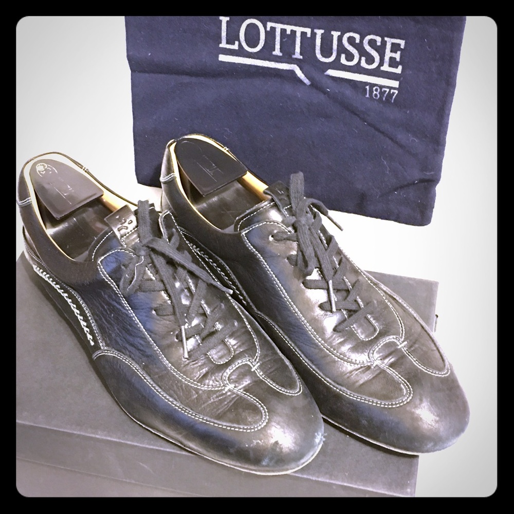 Lottusse Men's Black Shoes Size 8