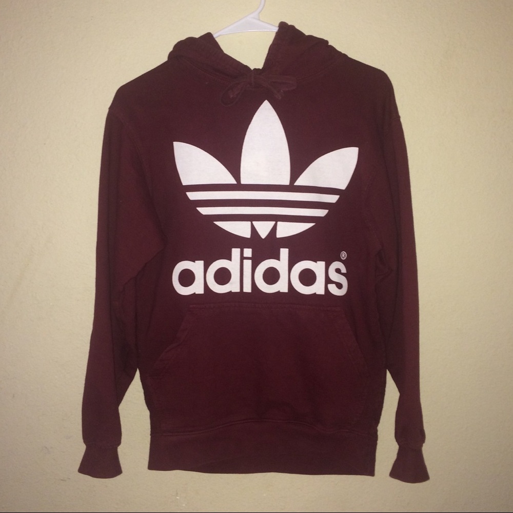 Maroon Adidas Hoodie