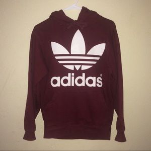 Maroon Adidas Hoodie