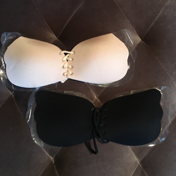 ✨NWT 2 Sticky bras: black & cream - Picture 3 of 5