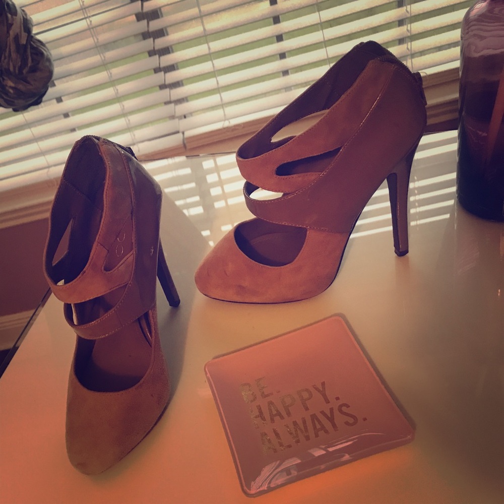 Aldo Pump Evening Heel, Tan, Size 37