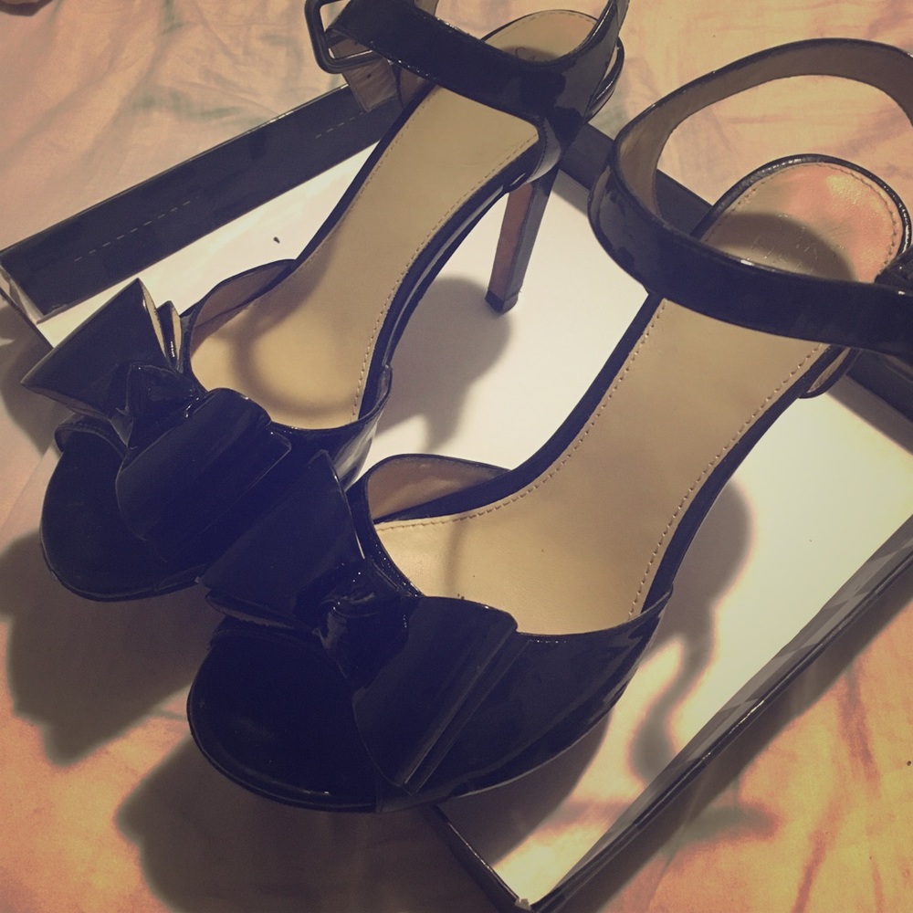 Saks Fifth Avenue  Patent Leather Bow Tie Pumps