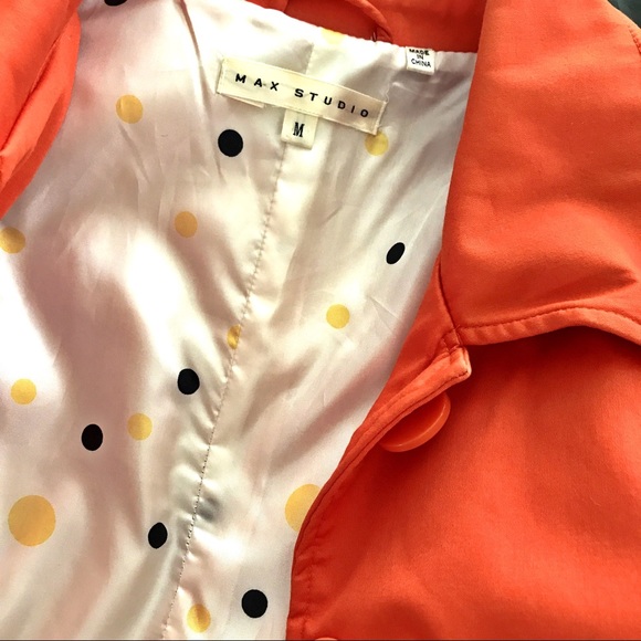 ❤️ON HOLD❤️MAX STUDIO coat w/ fun polkadot lining! - Picture 7 of 8