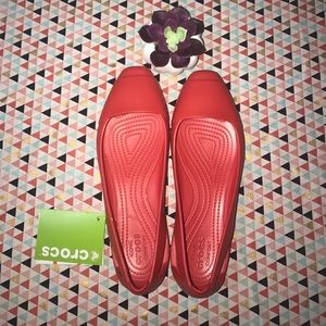 Crocs iconic comfort Flame sienna flat size 10 NWT