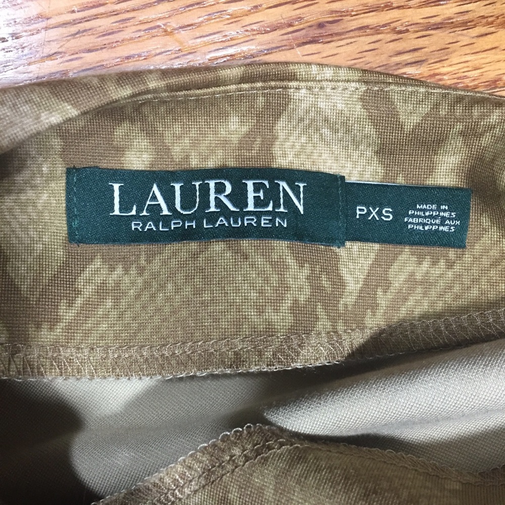 Lauren Ralph Lauren Tan Snakeskin Dress Sz PXS - Picture 6 of 6