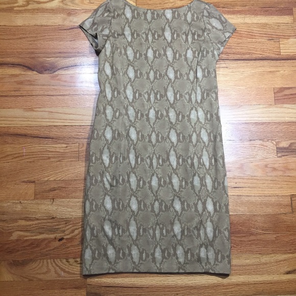 Lauren Ralph Lauren Tan Snakeskin Dress Sz PXS - Picture 2 of 6