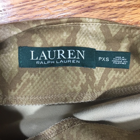 Lauren Ralph Lauren Tan Snakeskin Dress Sz PXS - Picture 6 of 6
