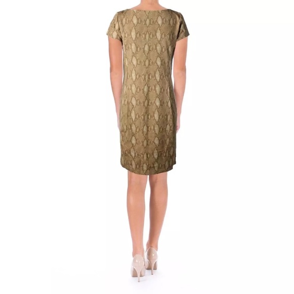 Lauren Ralph Lauren Tan Snakeskin Dress Sz PXS - Picture 3 of 6