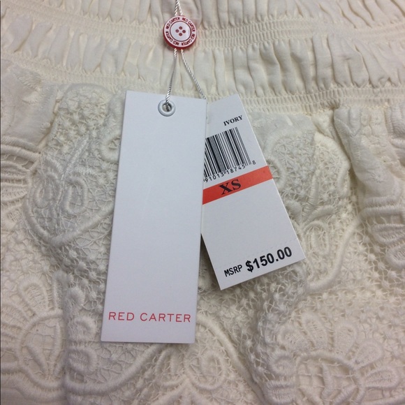 SOLD Ivory lace red carter skirt - Picture 4 of 4