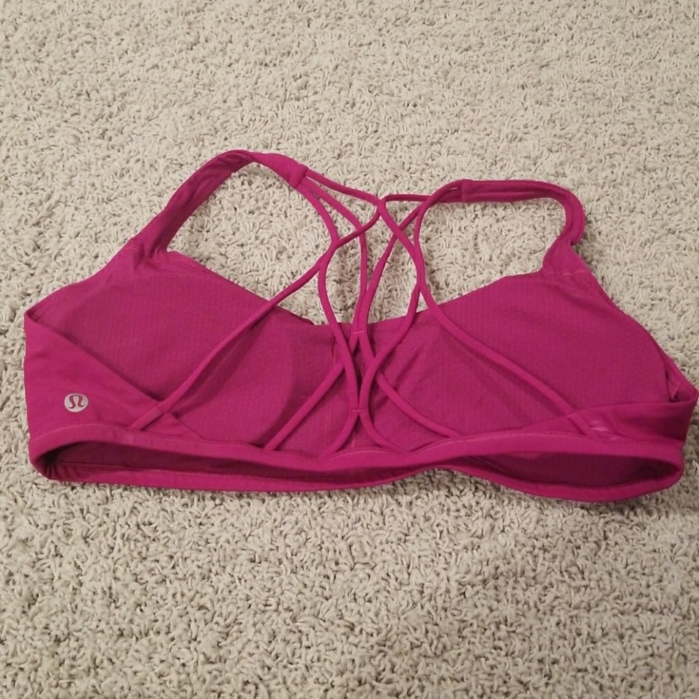 Fuchsia sports bra