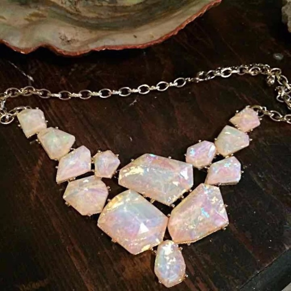 Iridescent Stone Statement Necklace