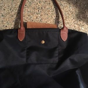 Black Longchamp Le Pliage Medium Tote