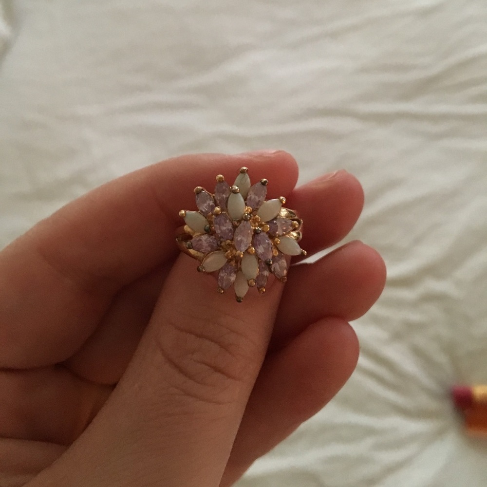 Amethyst and Opal Ring