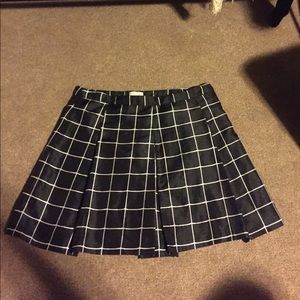 Silence and Noise Grid Print pleated A line skirt Silence and Noise Grid Print pleated A line skirt