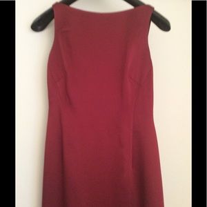 Full length gorgeous garnet red evening gown