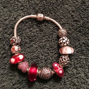 Pandora bracelet with charms