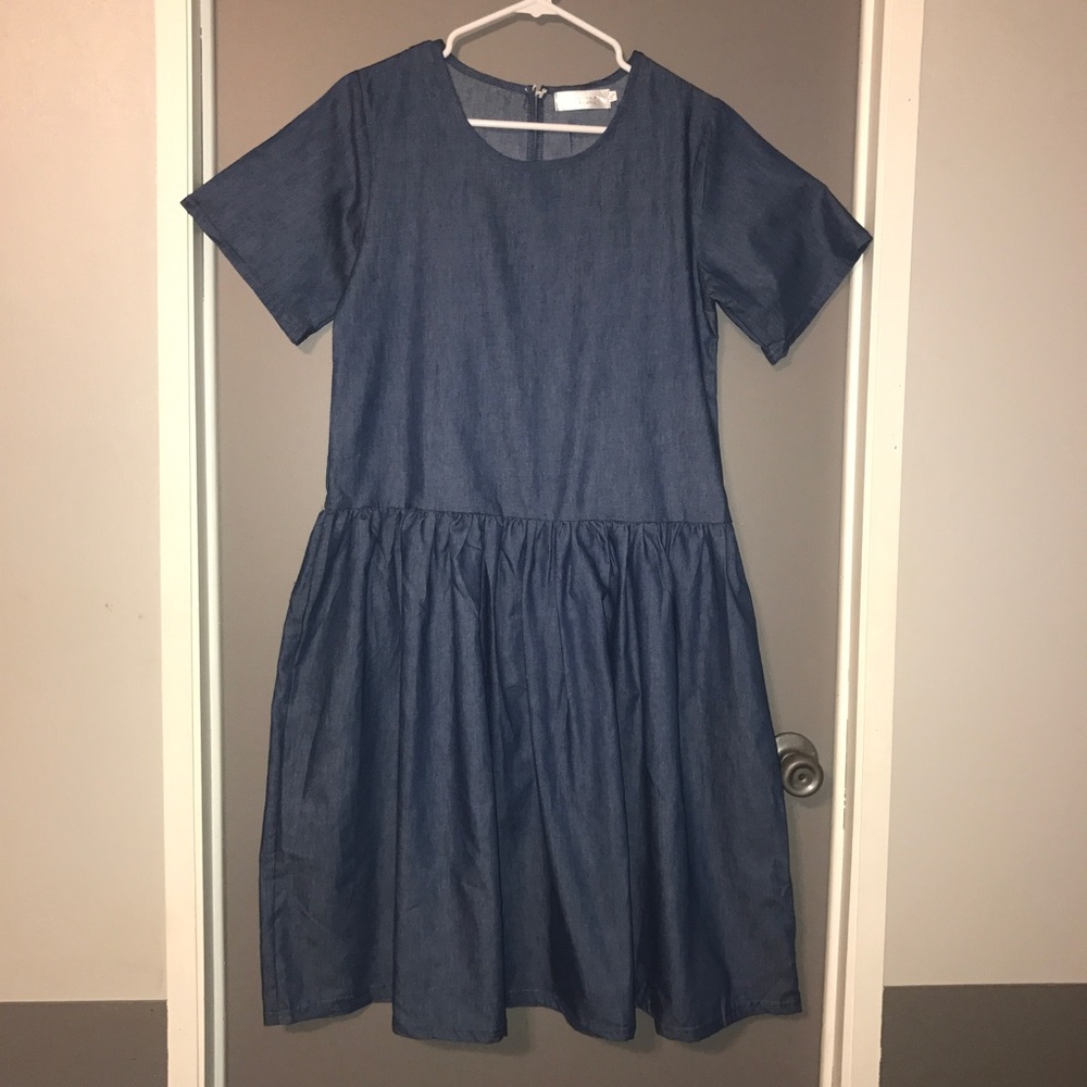 Denim Peplum Dress