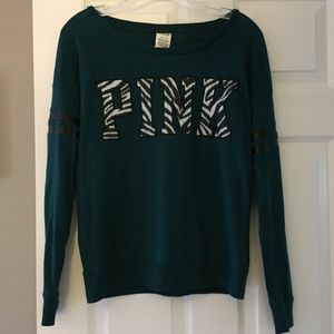 Victoria Secret's PINK Teal Long Sleeve Tee