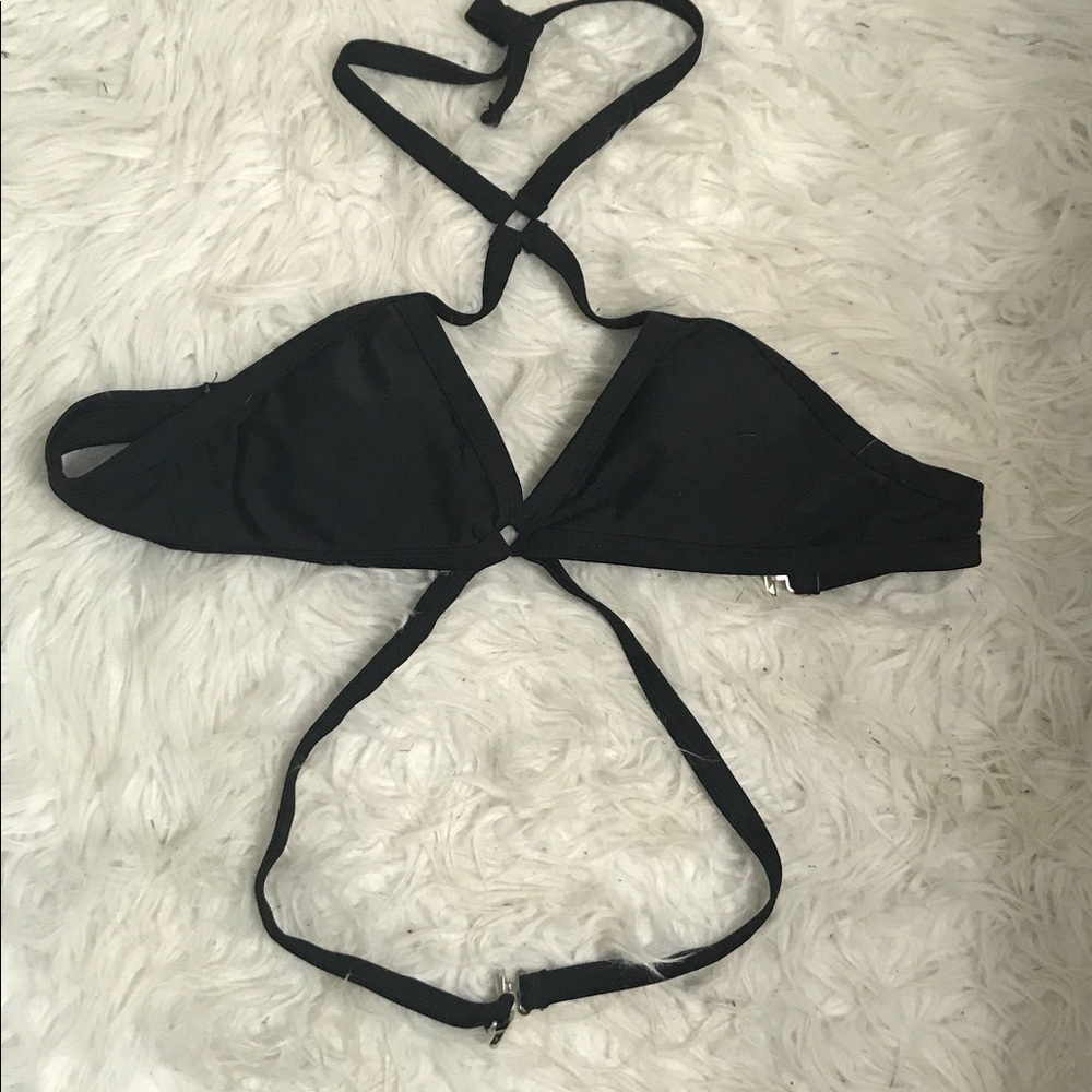 Strappy black bikini top