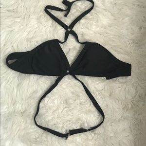 Strappy black bikini top