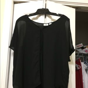 Cato cold shoulder black blouse