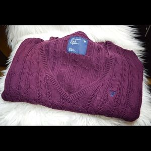AMERICAN EAGLE OUTFITTERS Fall Sweater in Maroon