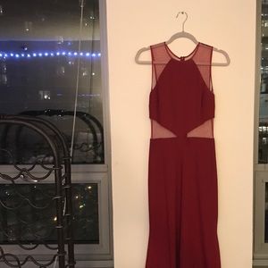 js collection maroon/red ball gown js collection maroon/red ball gown