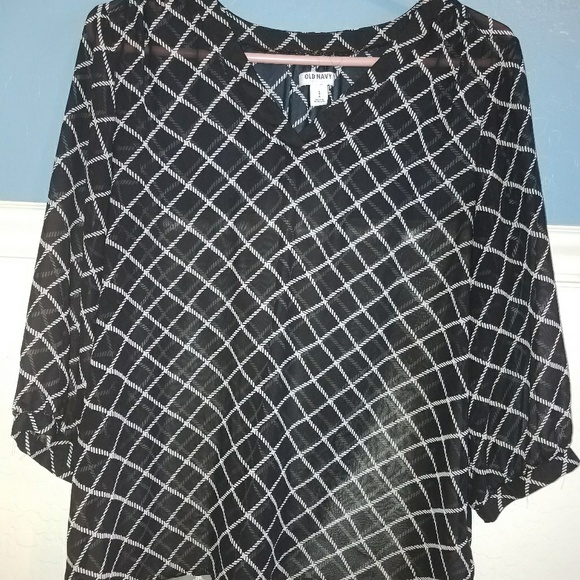 Sheer 3/4 sleeve blouse - Picture 1 of 1