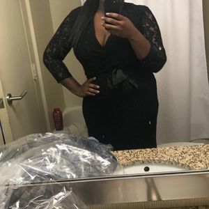 Beautiful,elegant black lace dress.