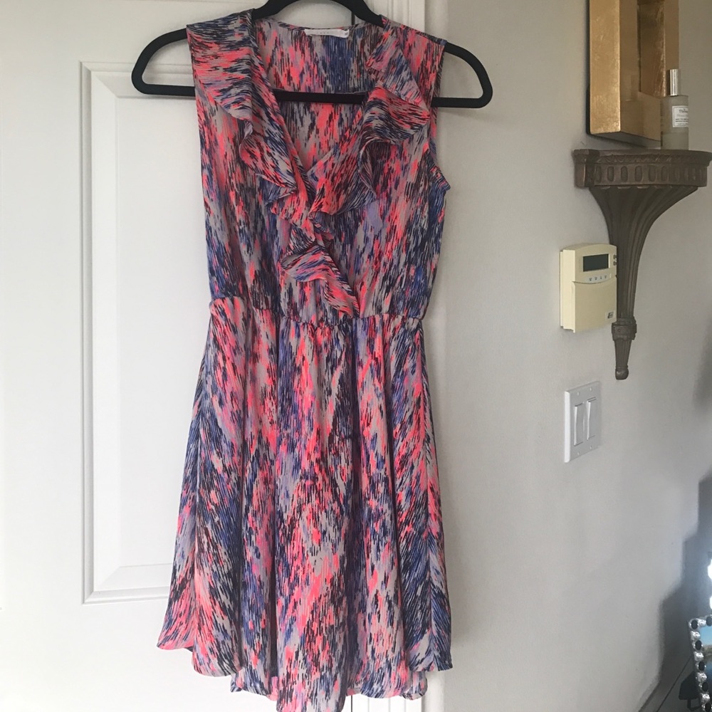 LUSH FLOWY PINK AND BLUE DRESS