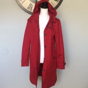 Red Michael Kors Raincoat