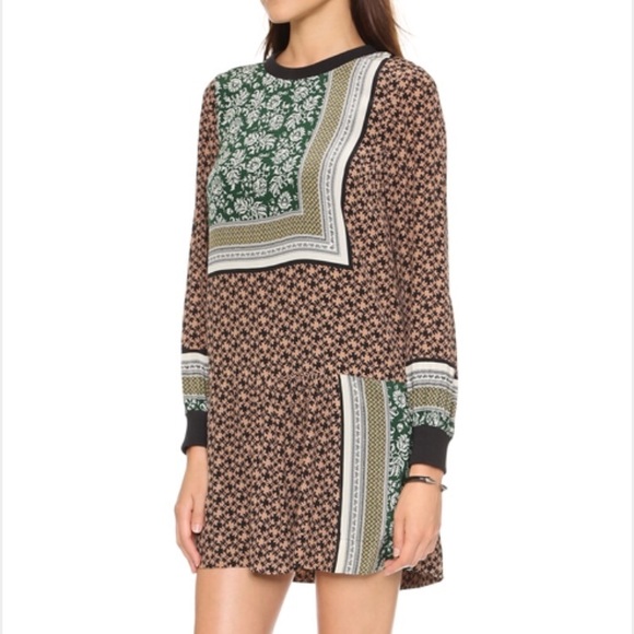 Essentiel Antwerp Dresses & Skirts - Essentiel Antwerp Silk Print Shift Dress