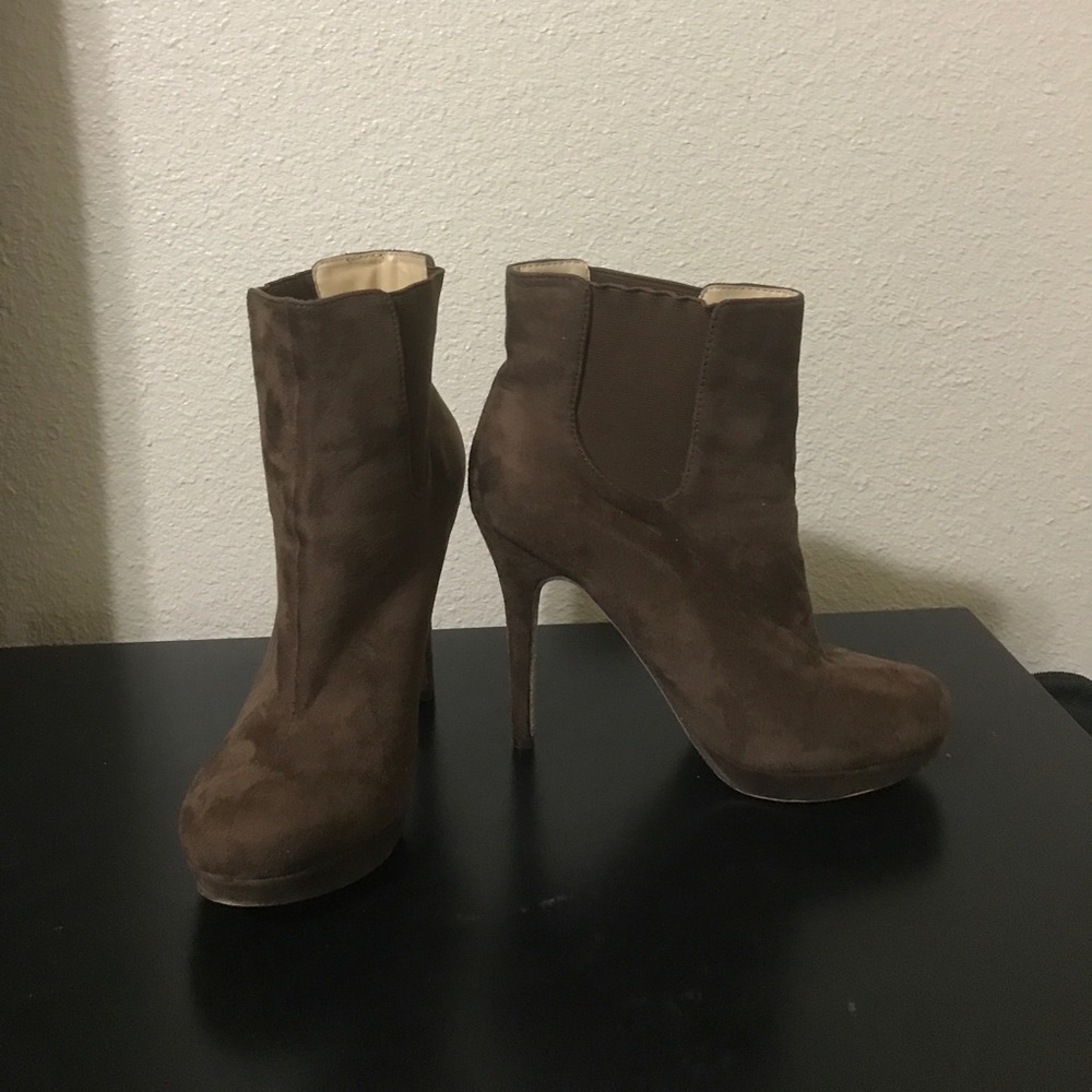 Brown Suede Booties