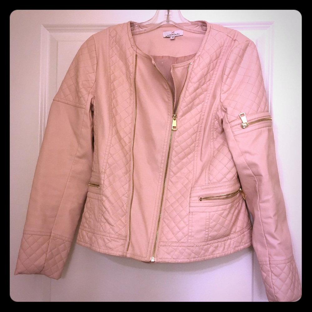 Jacqueline Riu pink Moto jacket