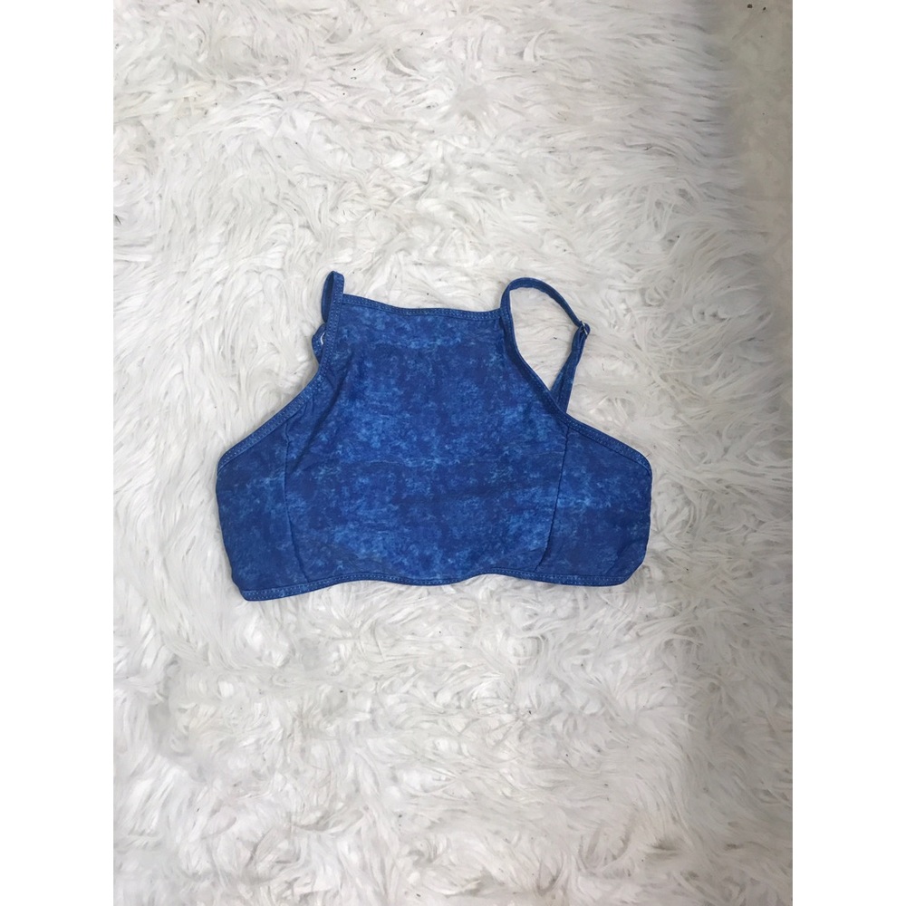 Medium blue bikini top