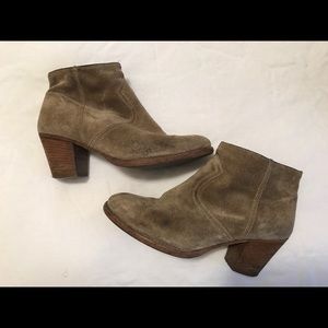 Madewell Green Suede Booties