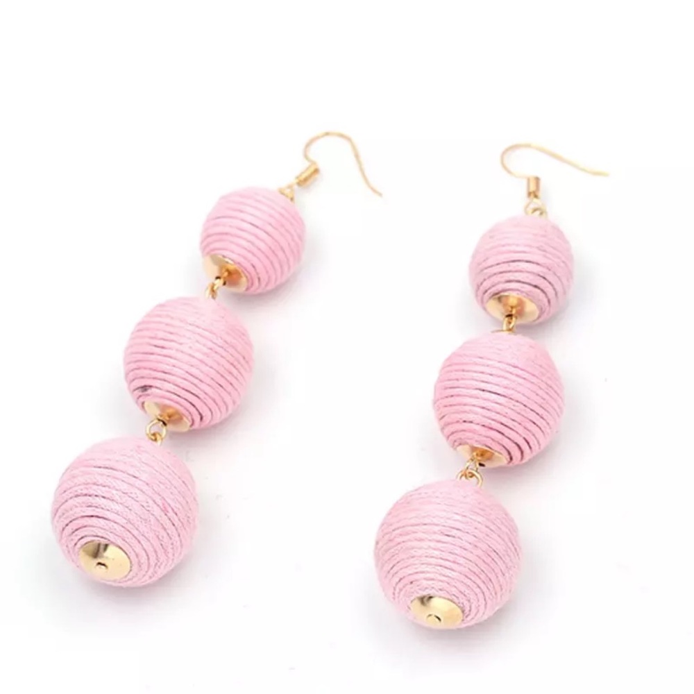 “CAMILIA” PINK BON BON EARRINGS-3 TIER-NEW💖 - Picture 3 of 3