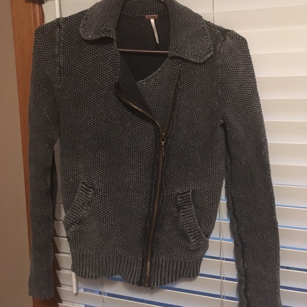 Free people moto style sweater