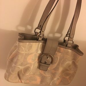 Coach Soho optic linen handbag