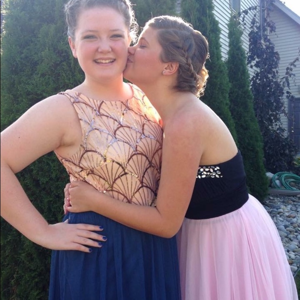 Gold & Blue Homecoming Dress!!