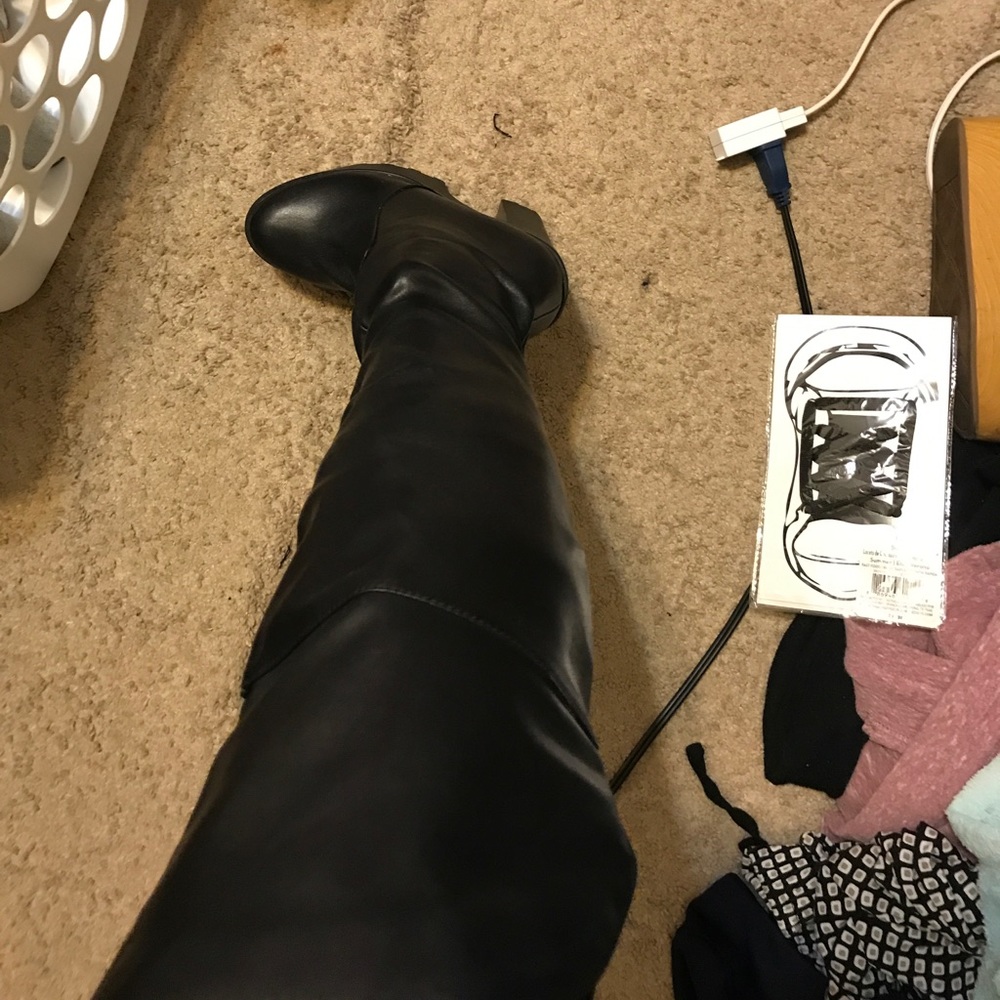 MOVING SALE ||| Thigh High Black Platform Boots