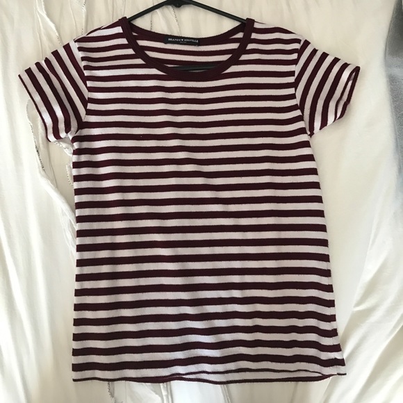 Brandy Melville Red Striped tee - Picture 1 of 3