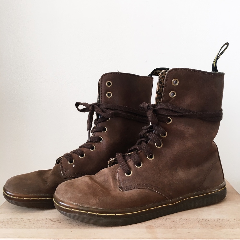 Dr. Martens brown leather sneaker boot